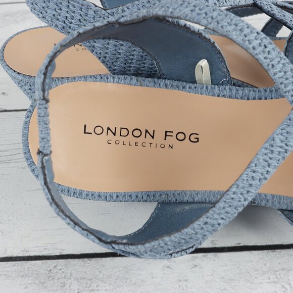 London Fog 7.5M Women's Light Blue, Heel Sling Strap, Open Toe Sandals - Picture 6 of 10